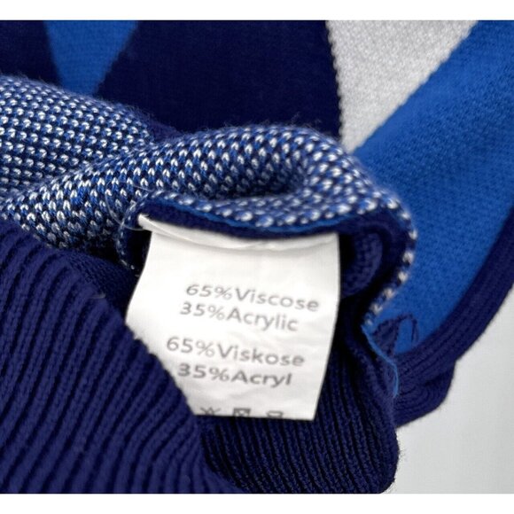 Paul Jones Argyle Sweater Vest Men’s Size XL Blue - Picture 3 of 5